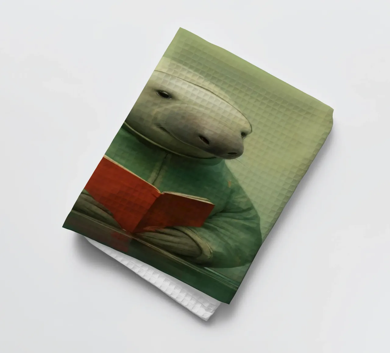 Manatee minimo 1 canovaccio da cucina da Minimal Animal Art
