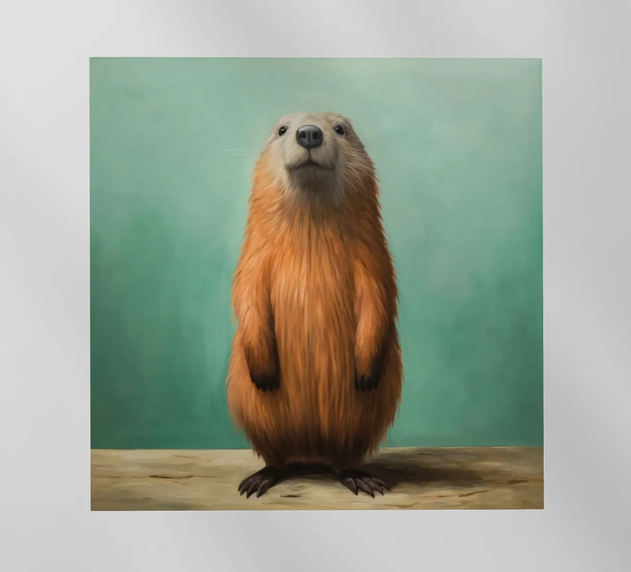 Marmotta minima 2 pellicola backlit da Minimal Animal Art