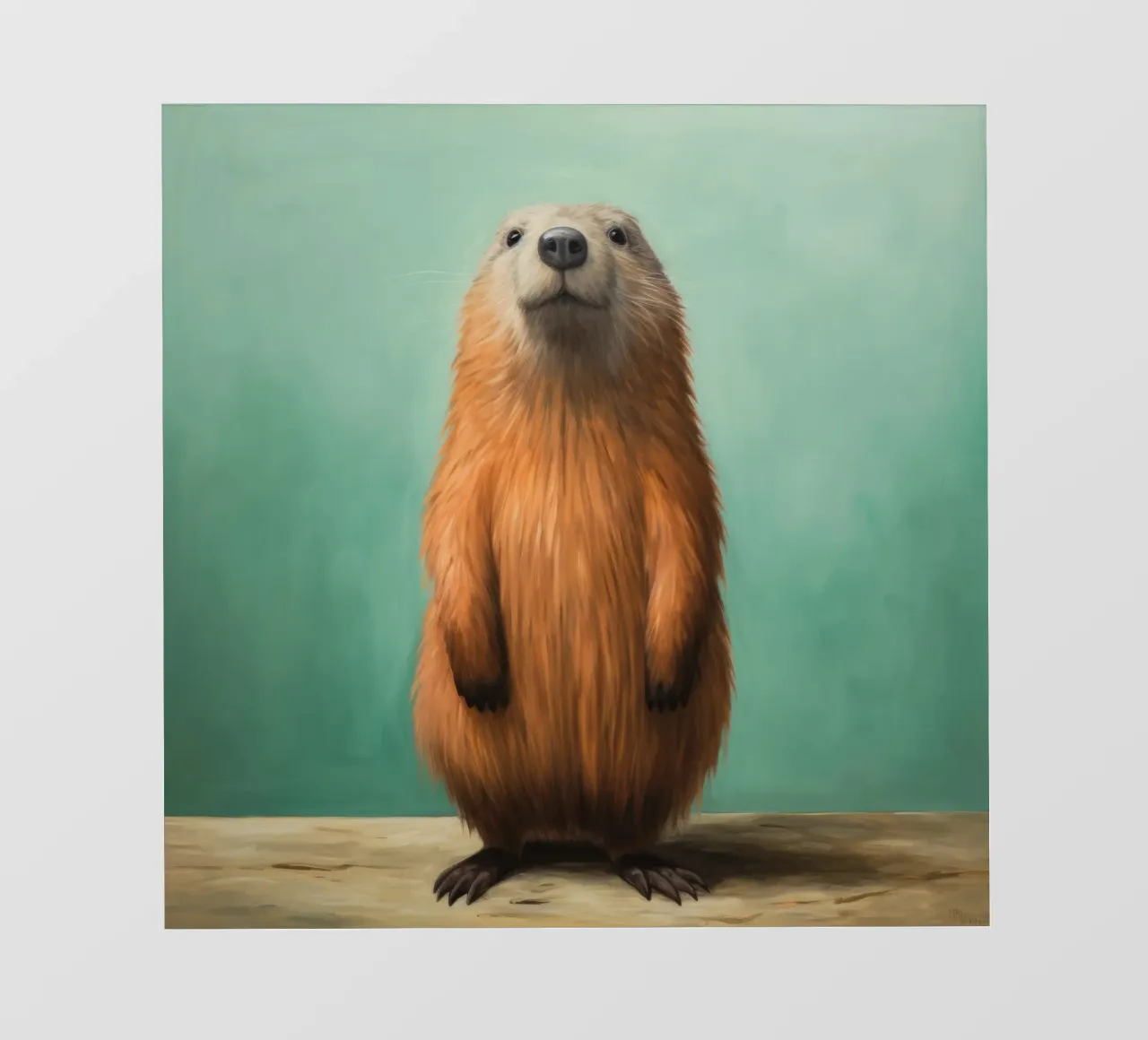Marmotta minima 2 pellicola backlit da Minimal Animal Art
