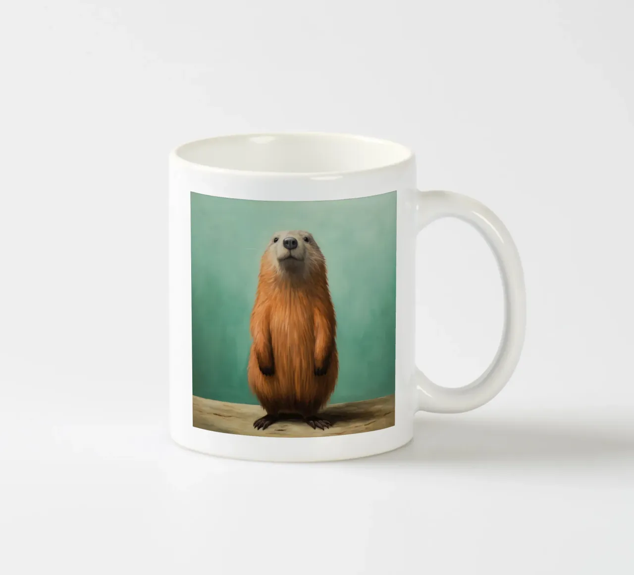 Marmotta minima 2 tazza in ceramica da Minimal Animal Art