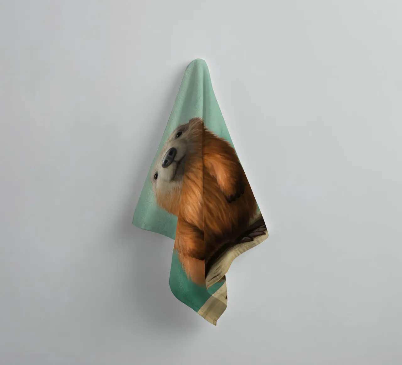 Marmotta minima 2 asciugamano da bagno da Minimal Animal Art