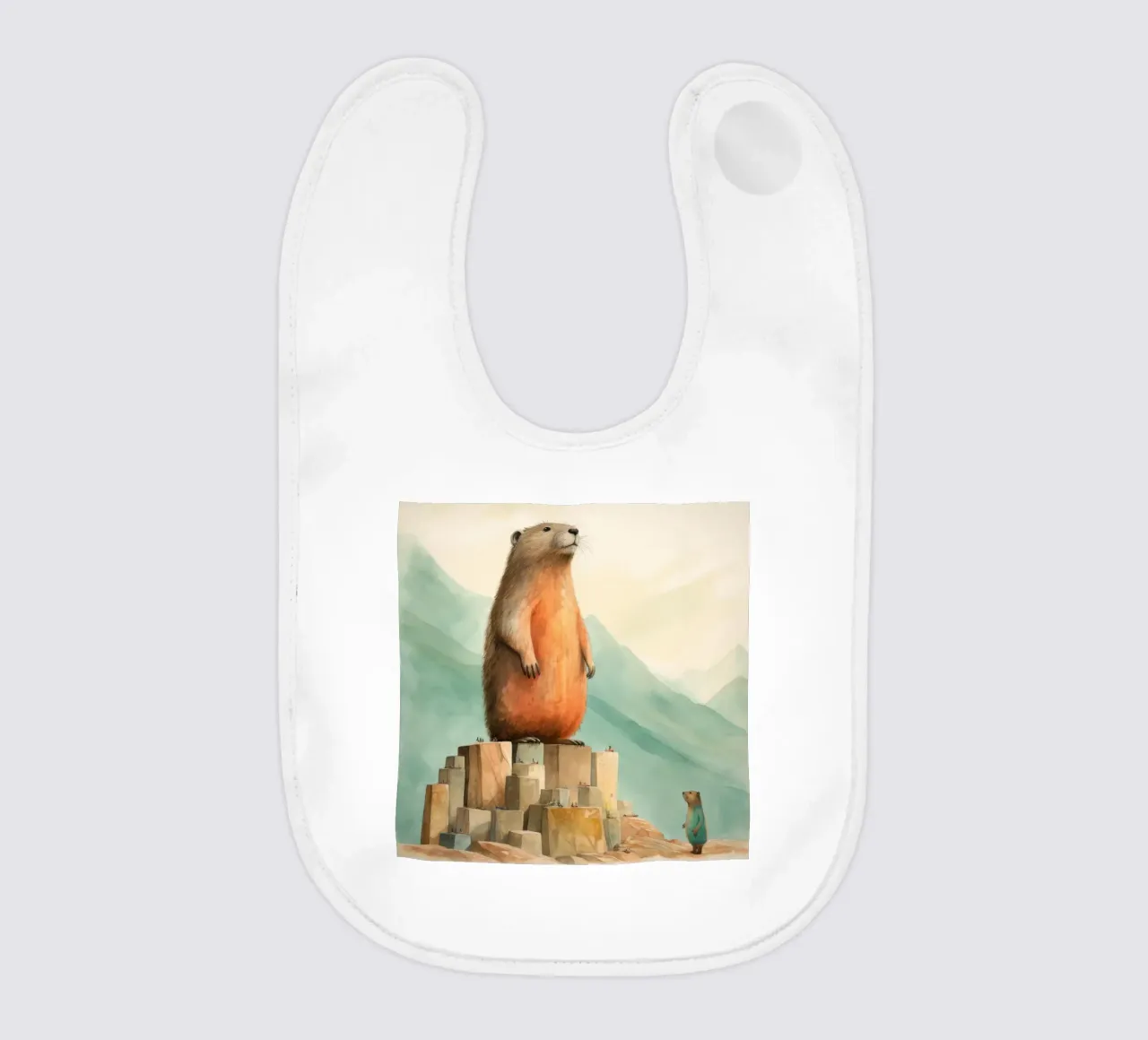 Marmotta minimale 3 bavaglino da Minimal Animal Art