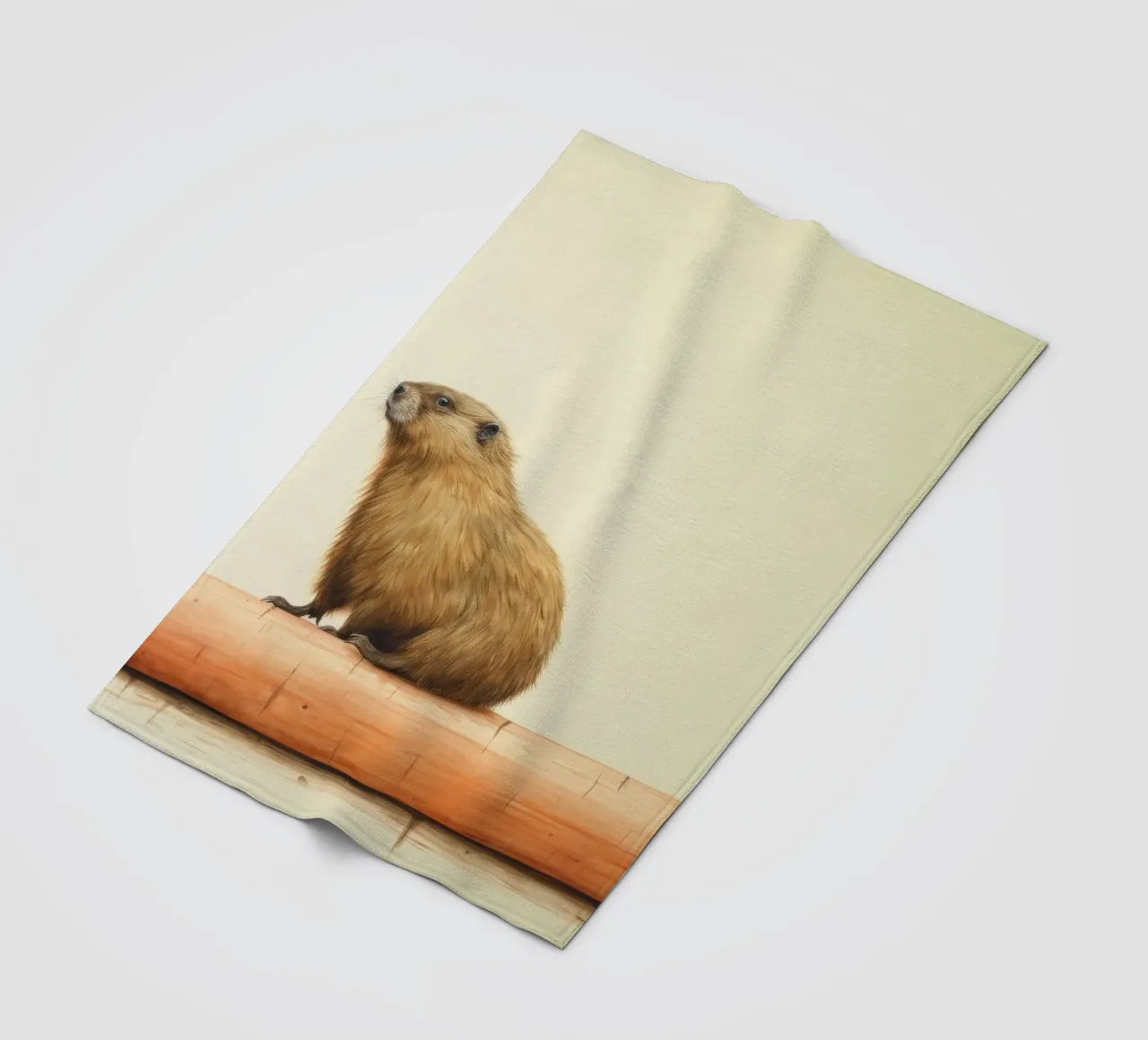 Marmotta minima 1 coperta in pile da Minimal Animal Art