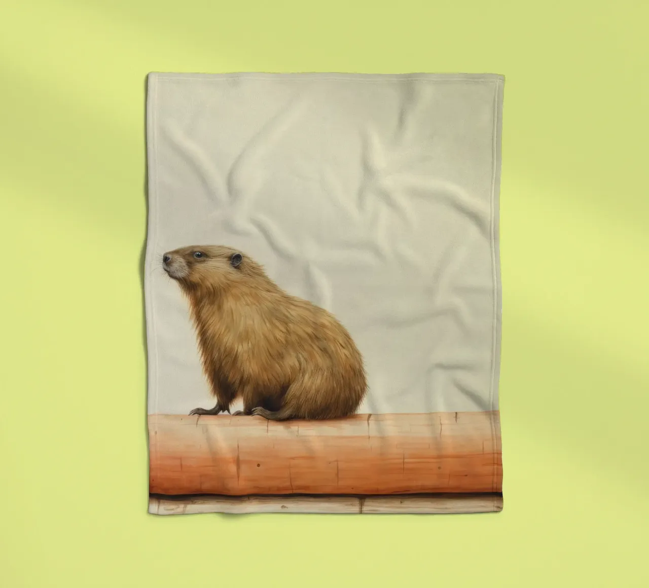Marmotta minima 1 coperta in pile da Minimal Animal Art