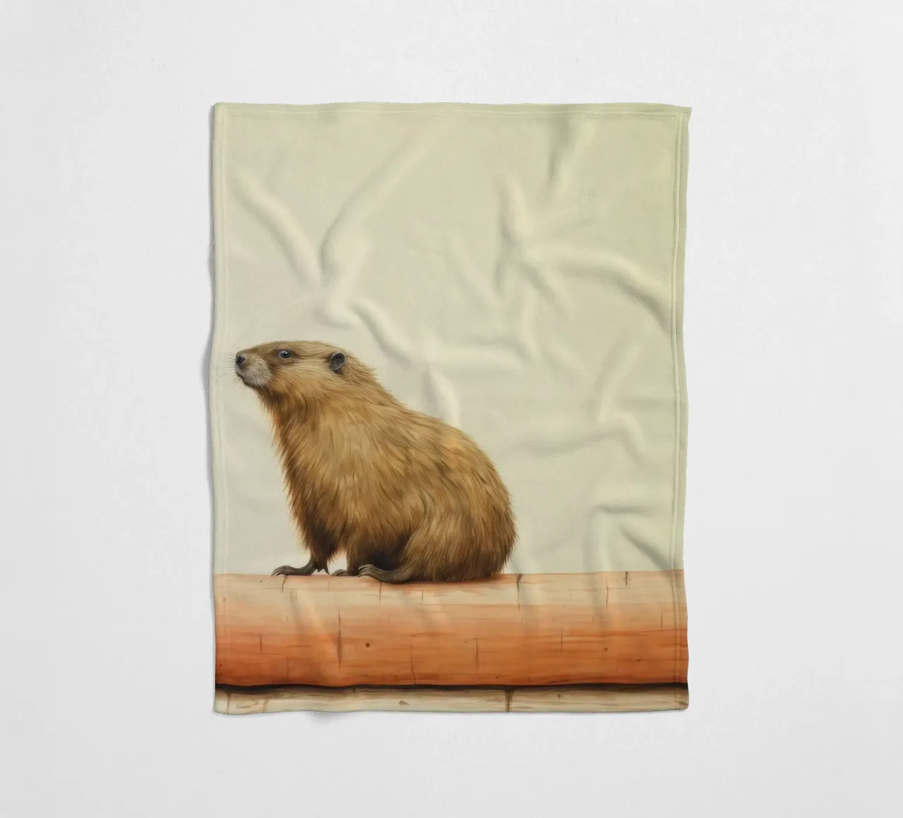 Marmotta minima 1 coperta in pile da Minimal Animal Art