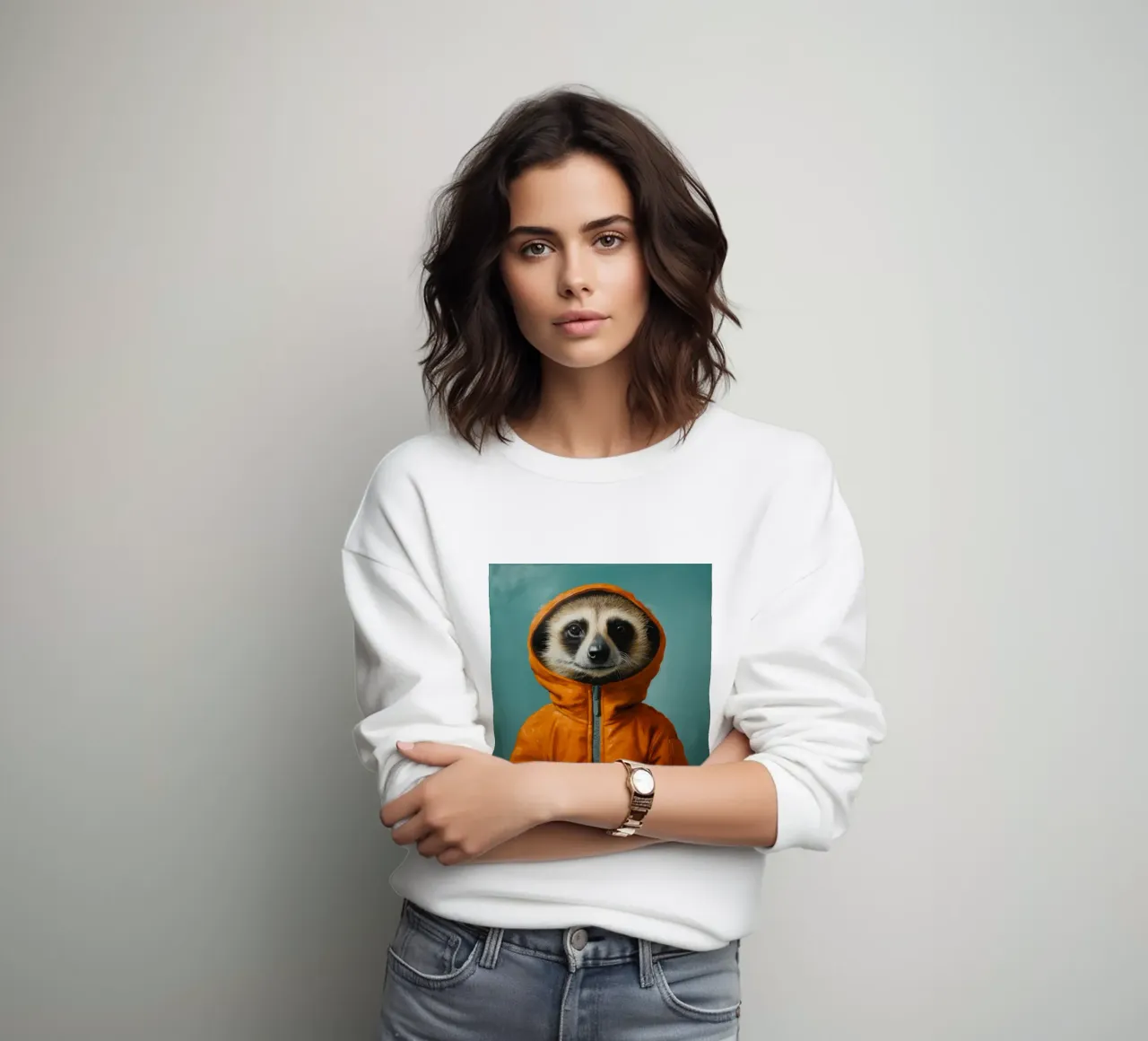 Meerkat minimo 2 felpa da Minimal Animal Art