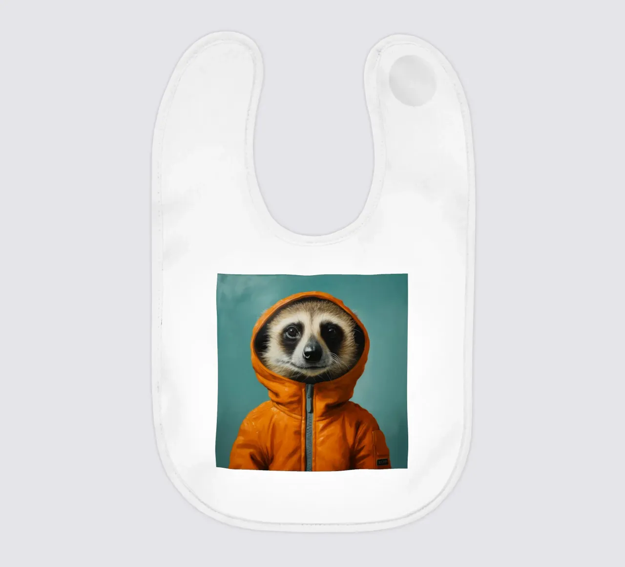 Meerkat minimo 2 bavaglino da Minimal Animal Art
