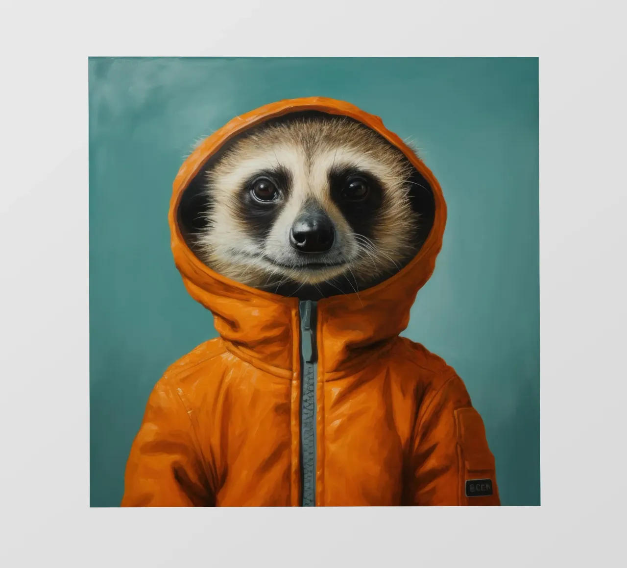 Meerkat minimo 2 pellicola backlit da Minimal Animal Art