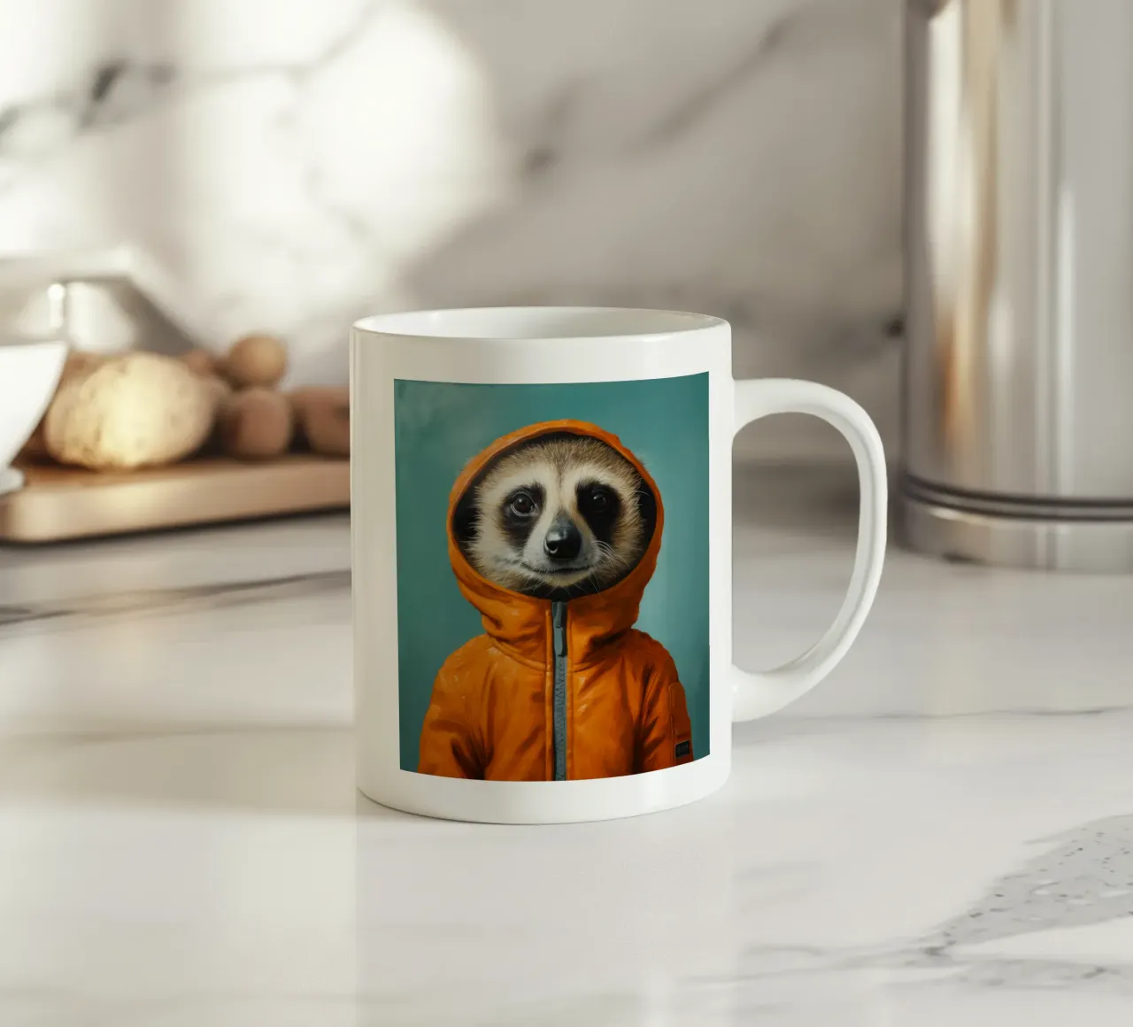 Meerkat minimo 2 tazza in ceramica da Minimal Animal Art