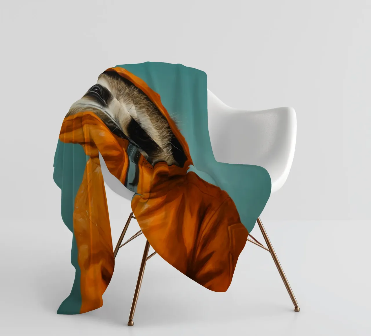 Meerkat minimo 2 coperta in pile da Minimal Animal Art