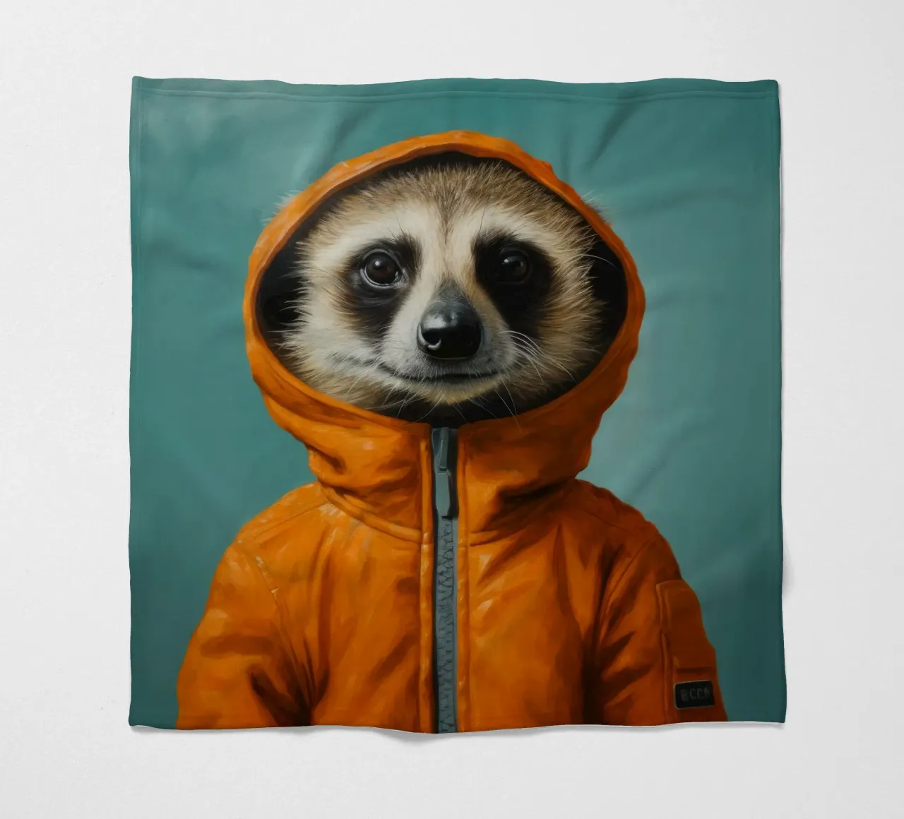 Meerkat minimo 2 coperta in pile da Minimal Animal Art