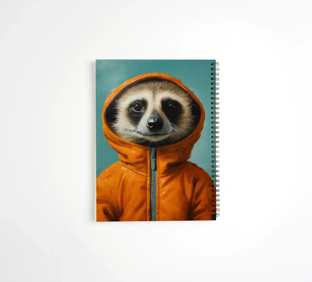 Minimal Meerkat 2 spiral notebook by Minimal Animal Art