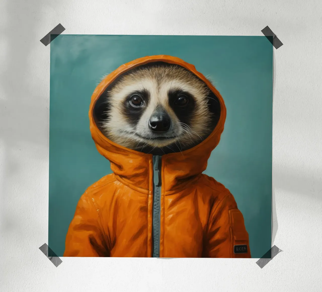 Meerkat minimo 2 carta hahnemühle da Minimal Animal Art