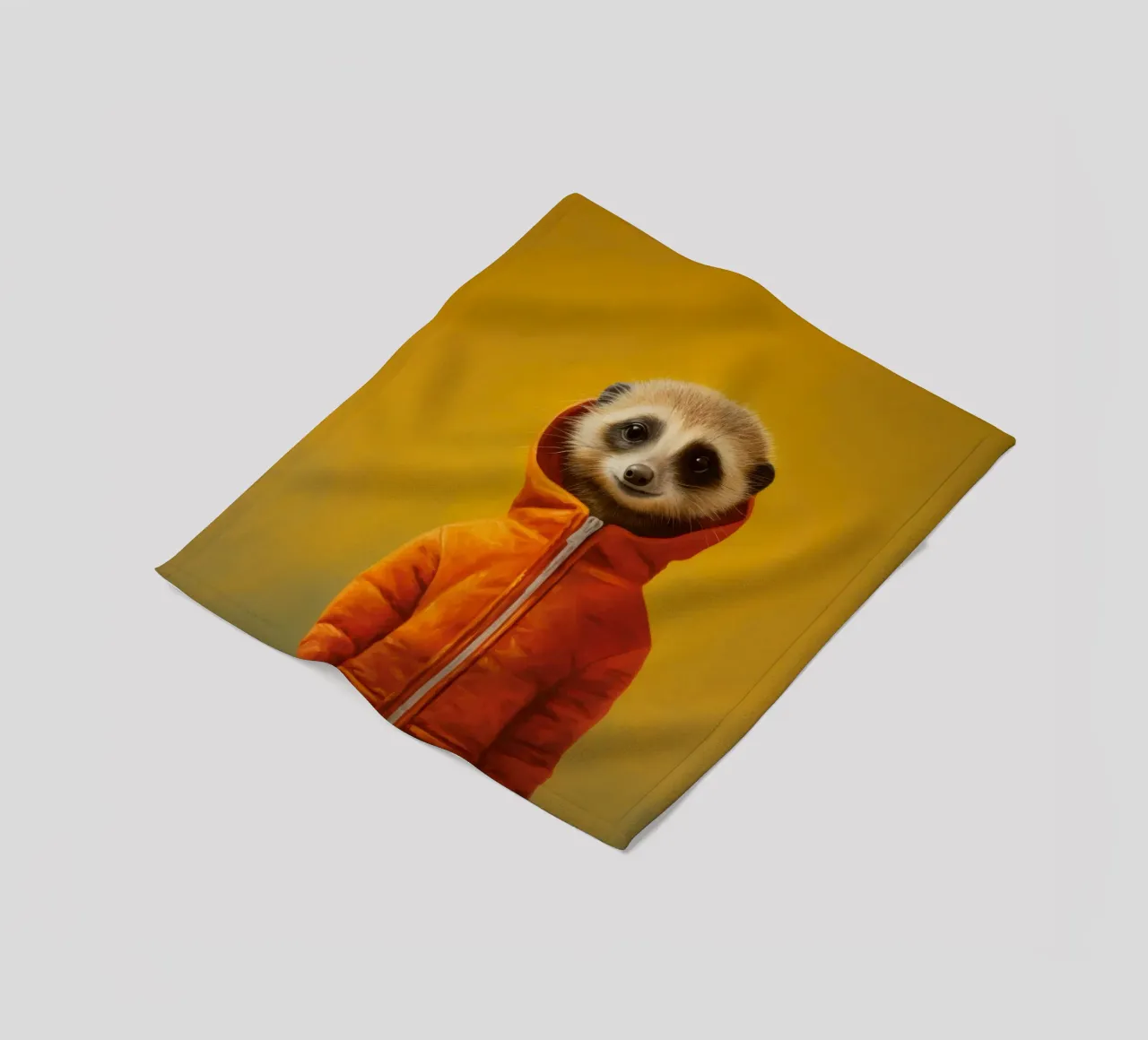 Meerkat minimo 3 coperta in pile da Minimal Animal Art