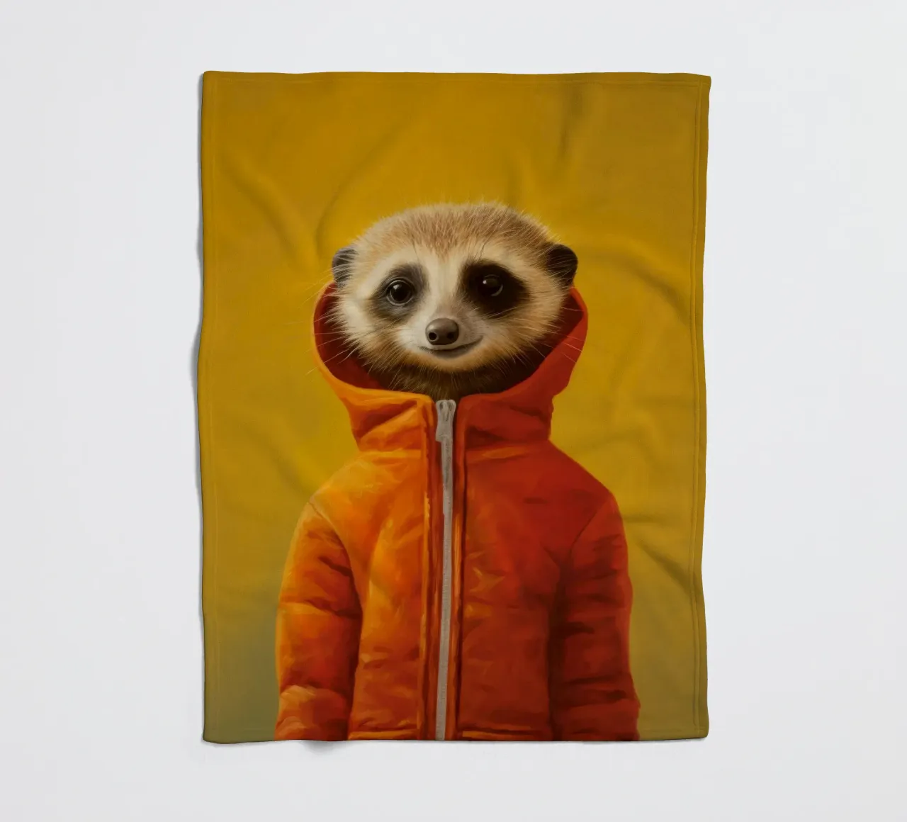 Meerkat minimo 3 coperta in pile da Minimal Animal Art