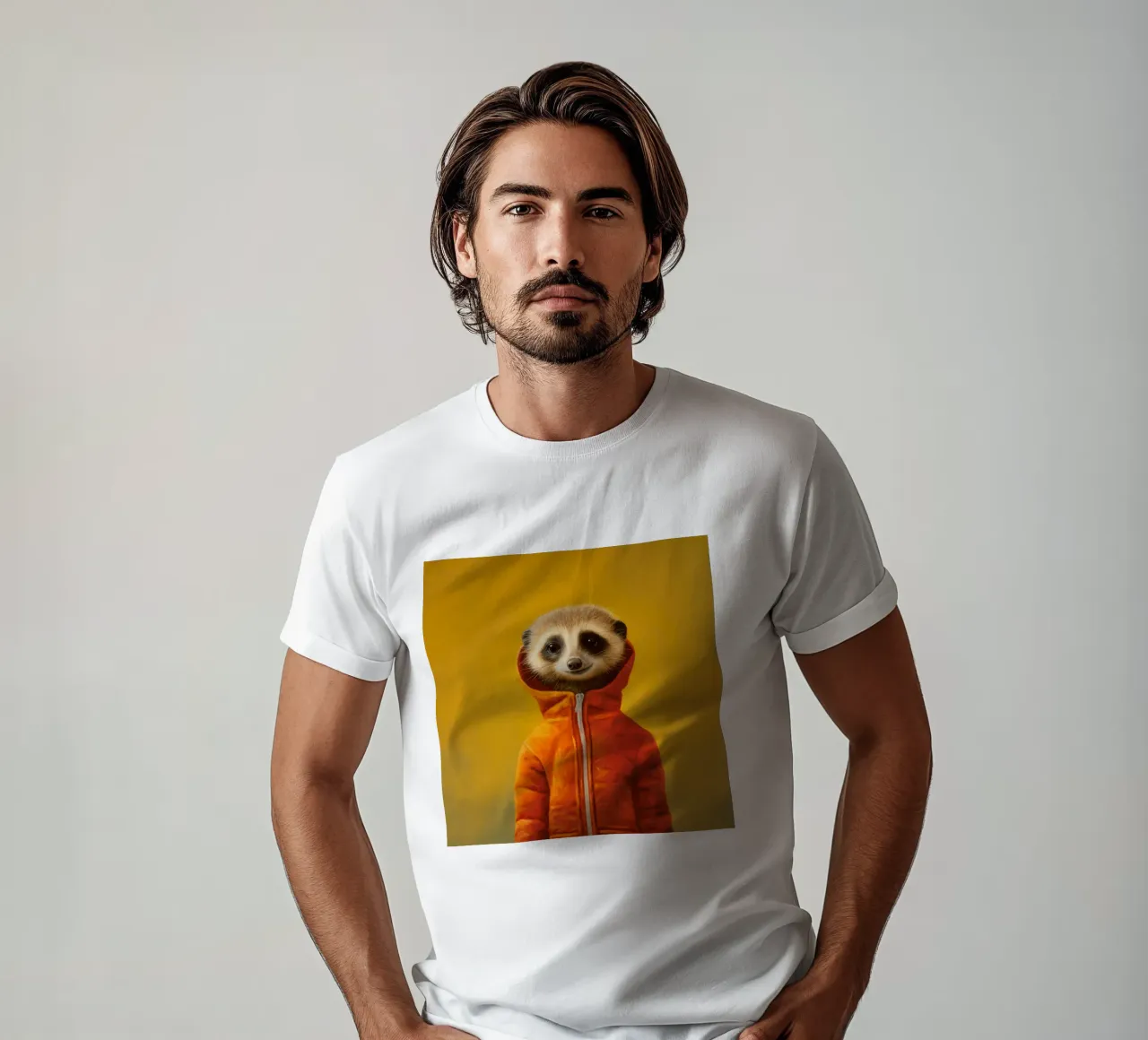 Meerkat minimo 3 t-shirt da Minimal Animal Art
