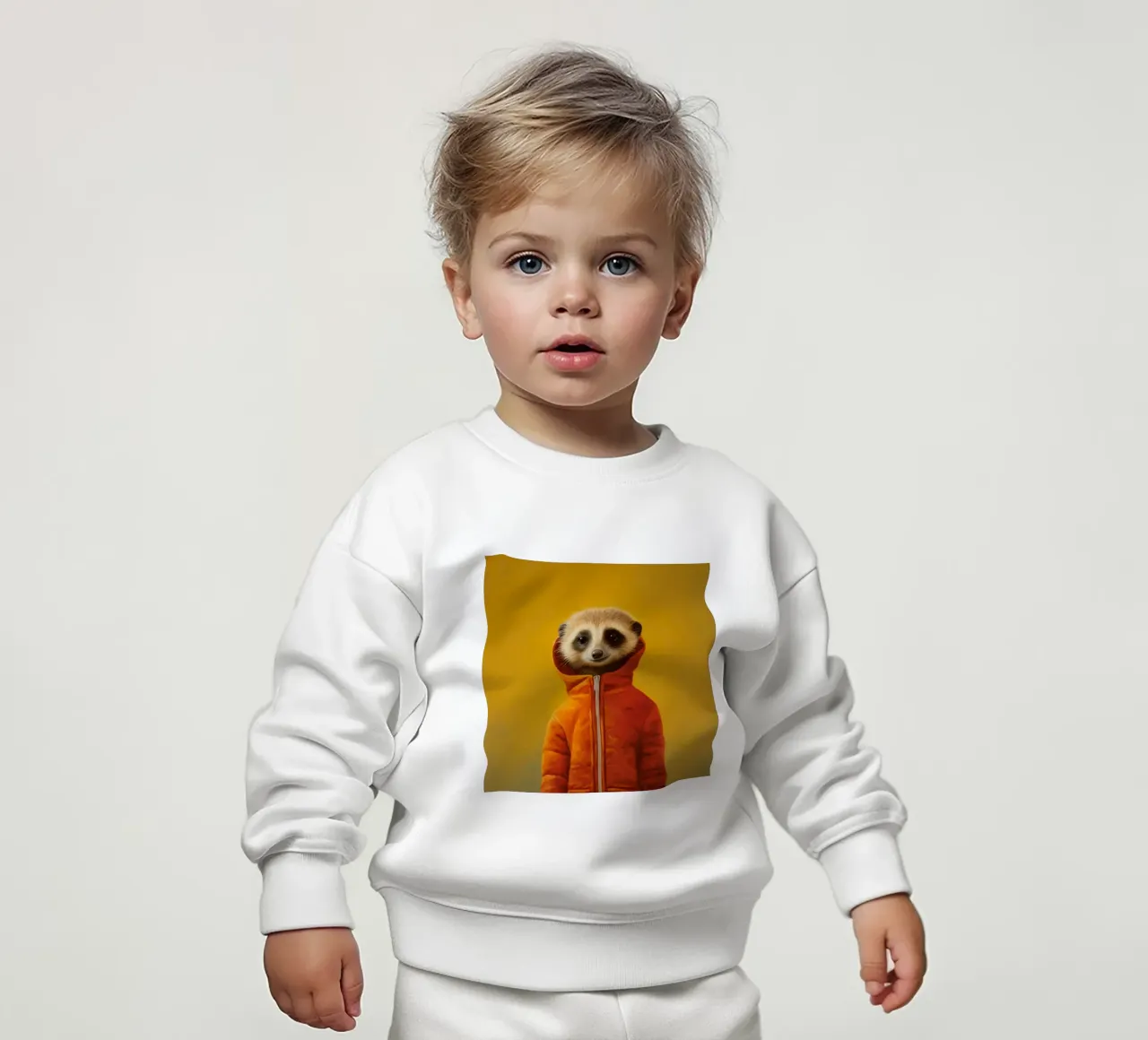 Meerkat minimo 3 felpa neonato da Minimal Animal Art