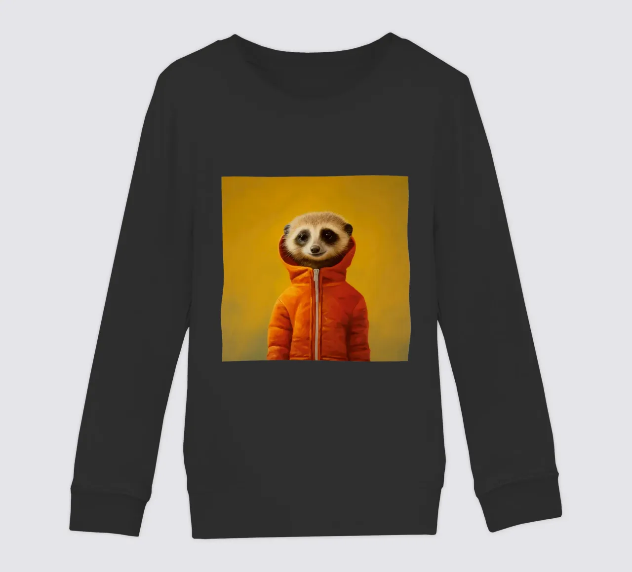Meerkat minimo 3 felpa bambino da Minimal Animal Art