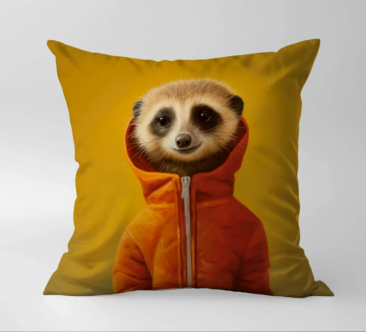 Meerkat minimo 3 cuscino da Minimal Animal Art