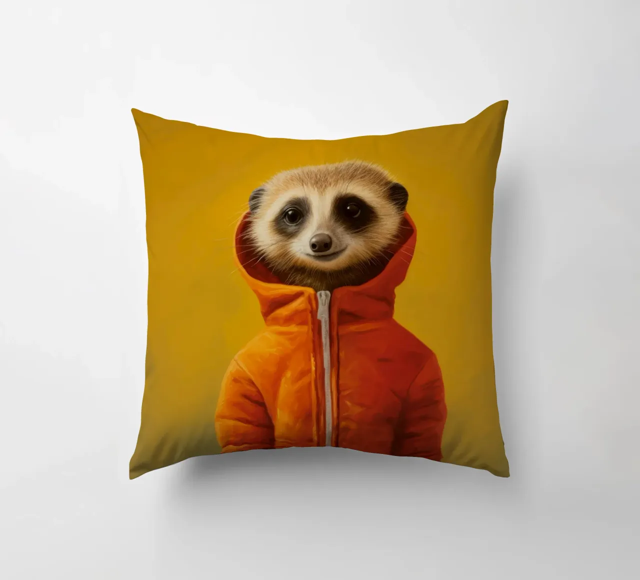 Meerkat minimo 3 cuscino da Minimal Animal Art
