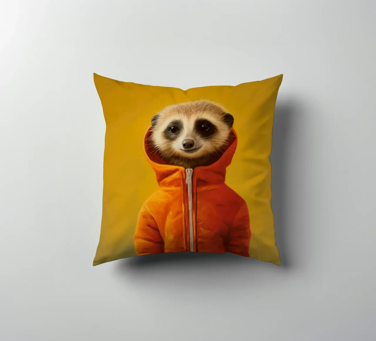 Meerkat minimo 3 cuscino da Minimal Animal Art