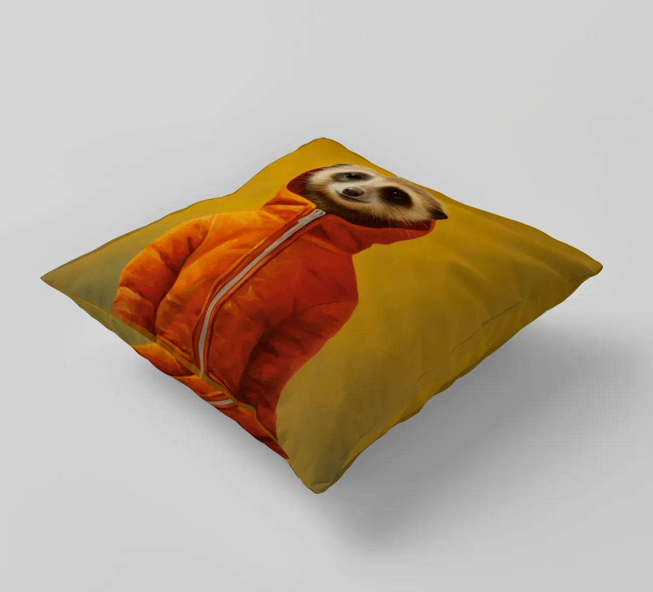 Meerkat minimo 3 cuscino da Minimal Animal Art