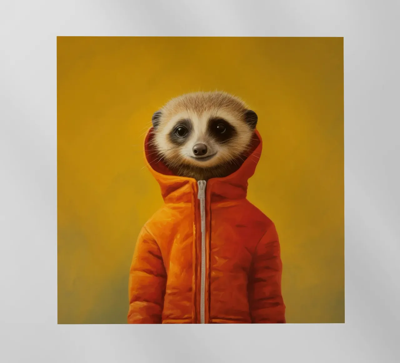 Meerkat minimo 3 pellicola backlit da Minimal Animal Art