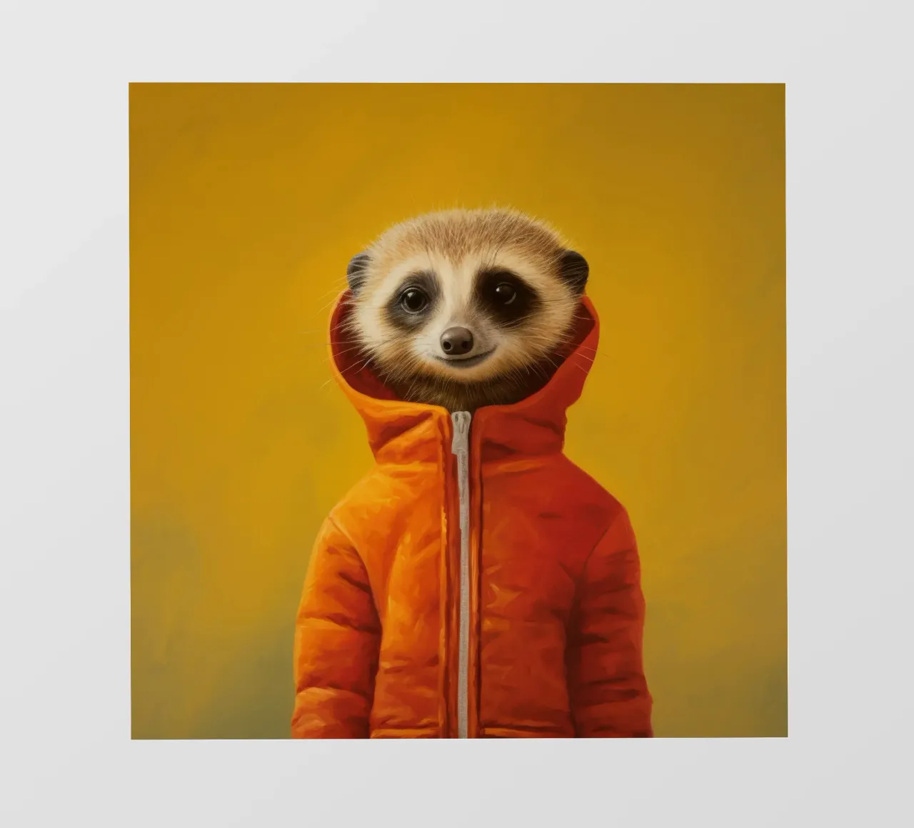 Meerkat minimo 3 pellicola backlit da Minimal Animal Art