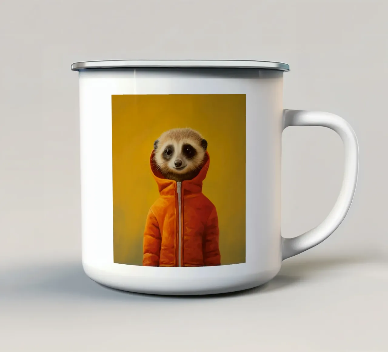 Meerkat minimo 3 tazza in smalto da Minimal Animal Art