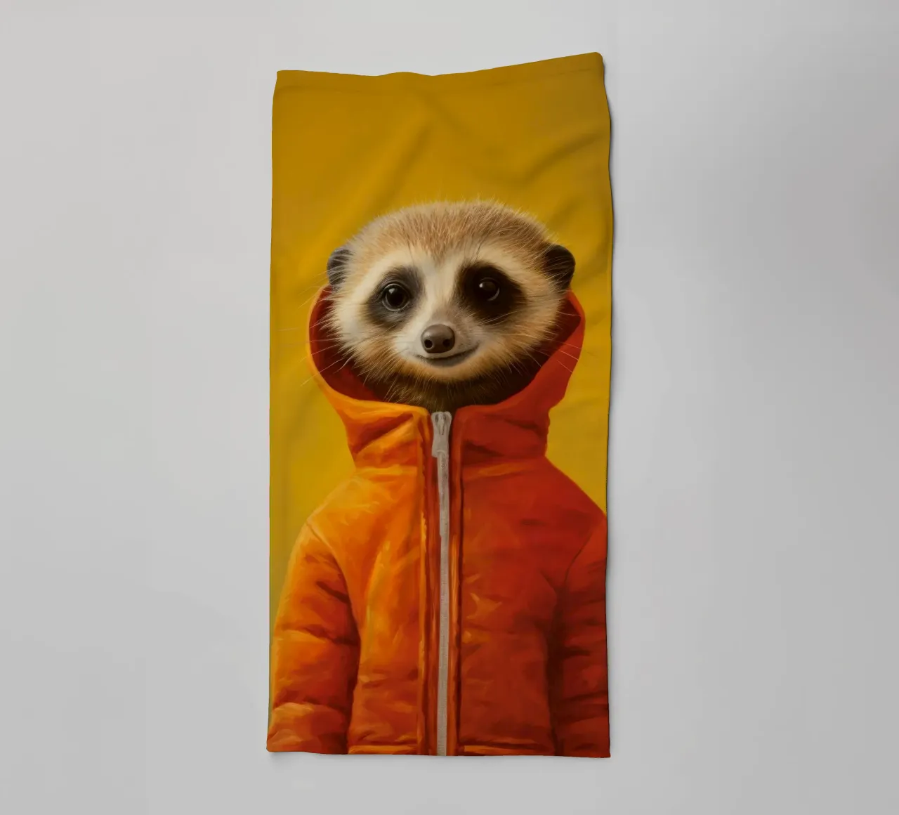 Minimal Meerkat 3 towel by Minimal Animal Art