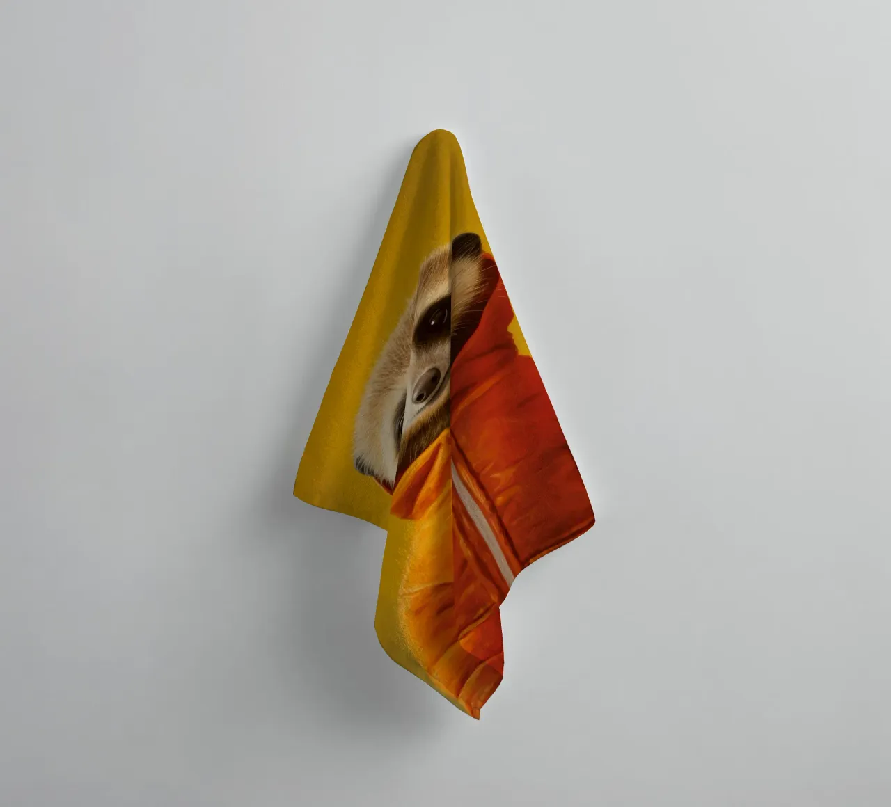 Minimal Meerkat 3 towel by Minimal Animal Art