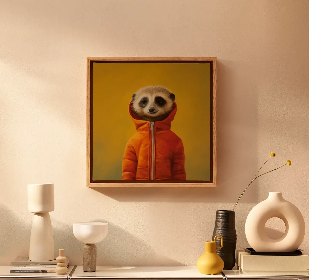 Meerkat minimo 3 tela da Minimal Animal Art
