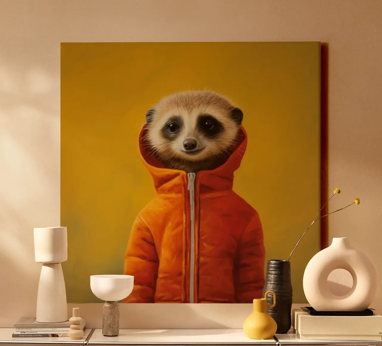 Meerkat minimo 3 tela da Minimal Animal Art