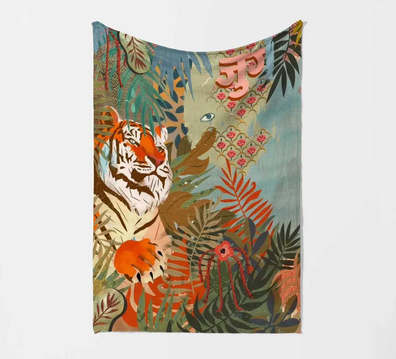 Tiger Fleecedecke von Kateřina Bažantová