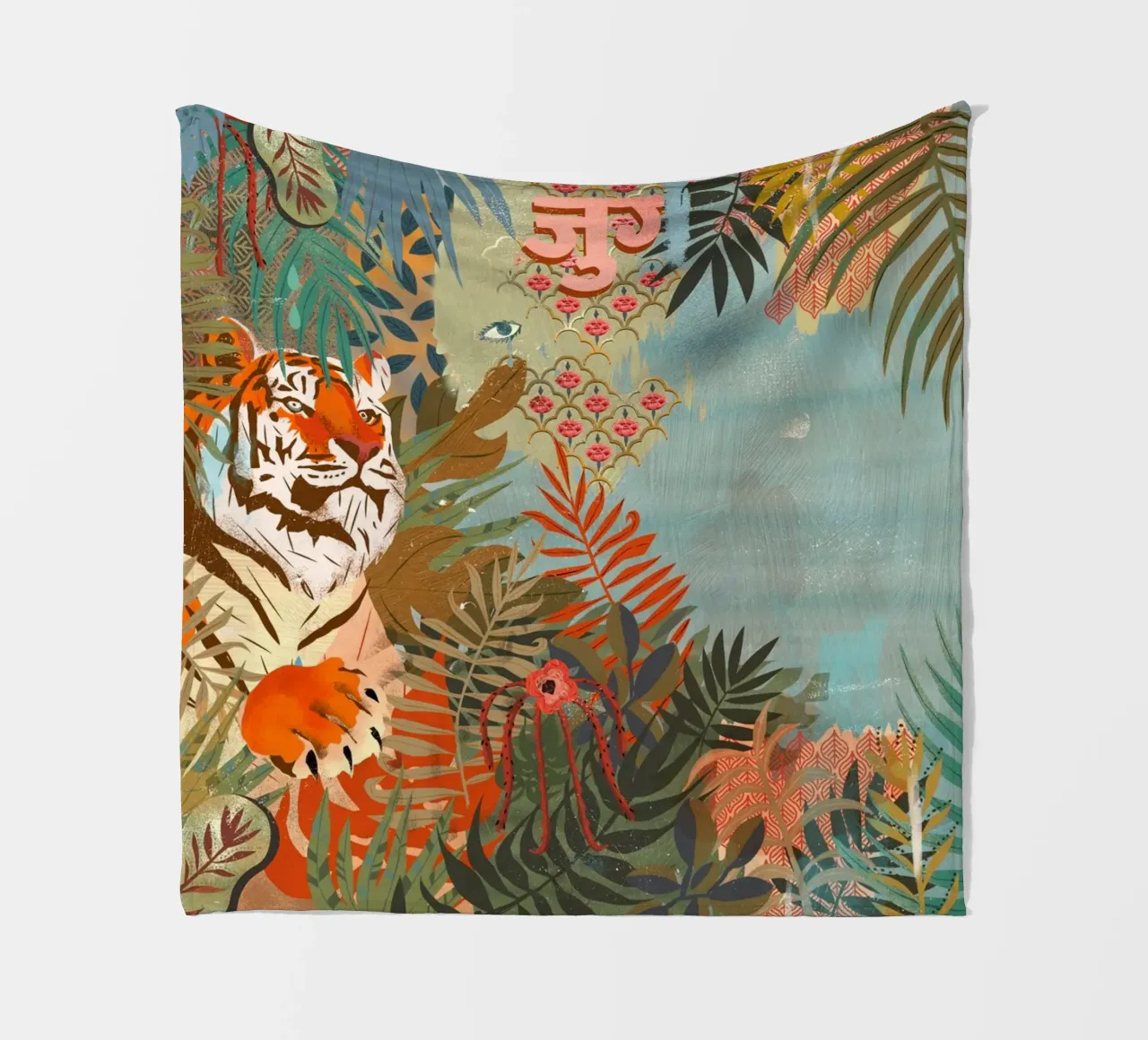 Tiger Fleecedecke von Kateřina Bažantová