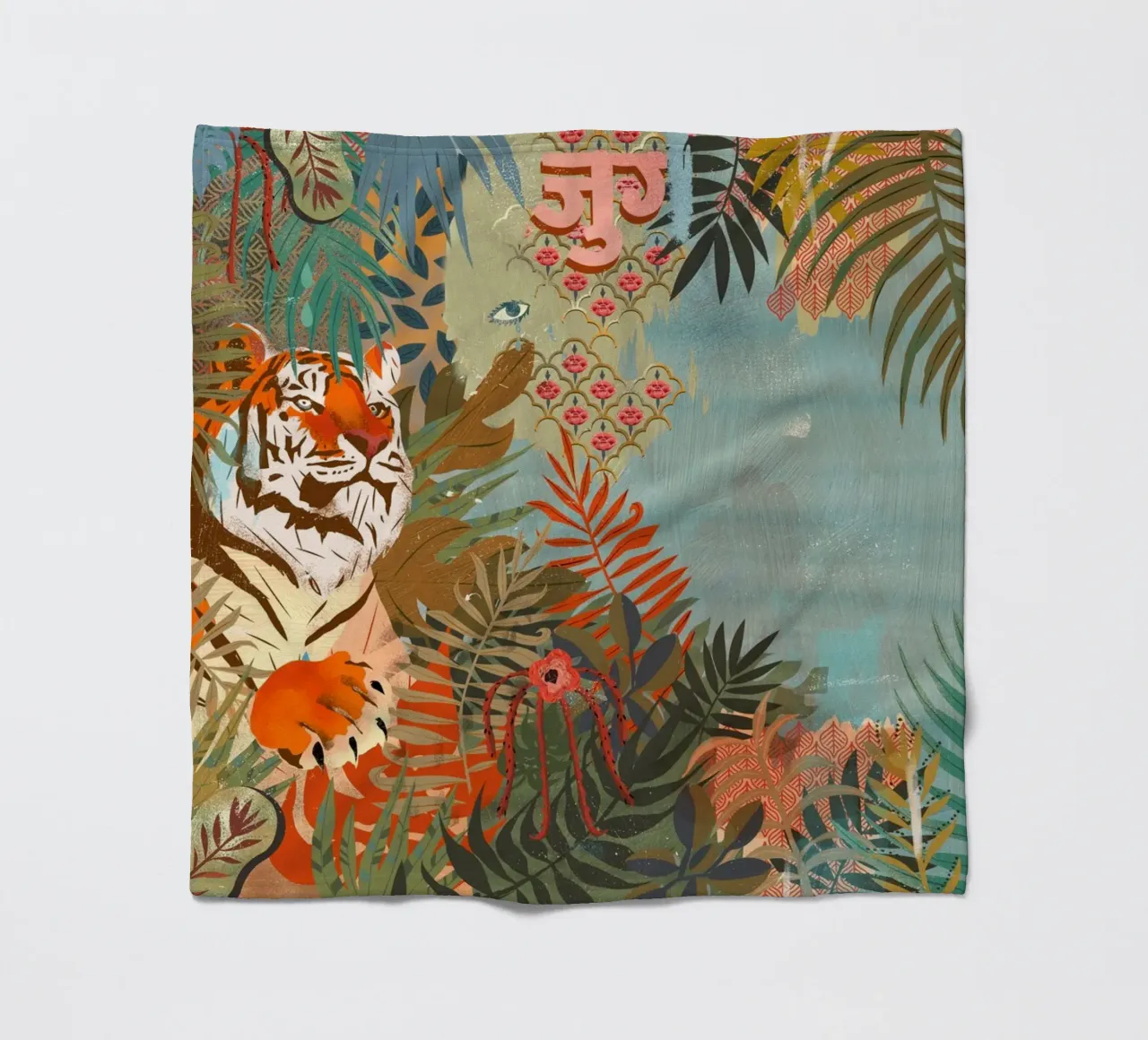 Tiger Fleecedecke von Kateřina Bažantová