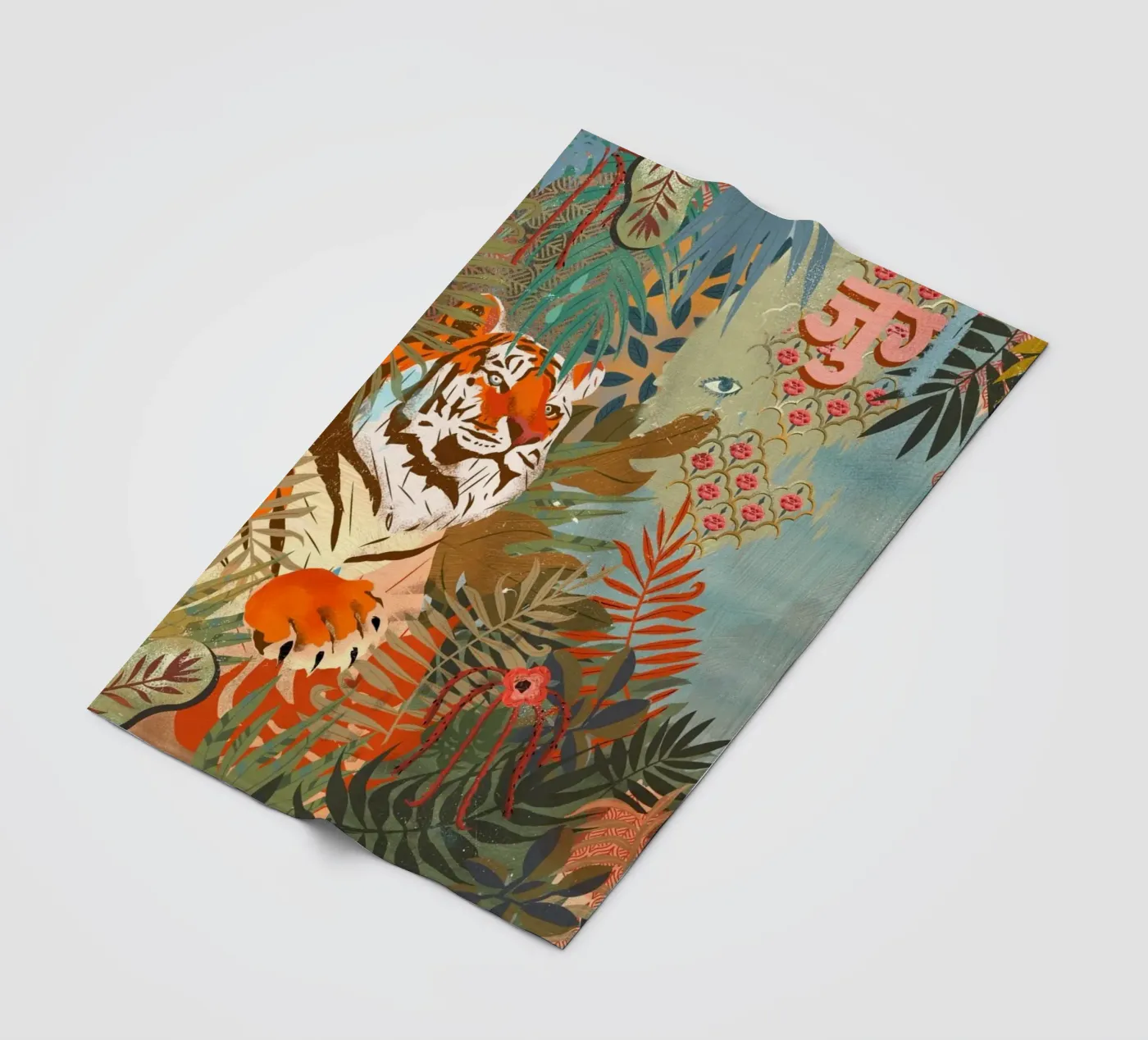 Tiger Fleecedecke von Kateřina Bažantová