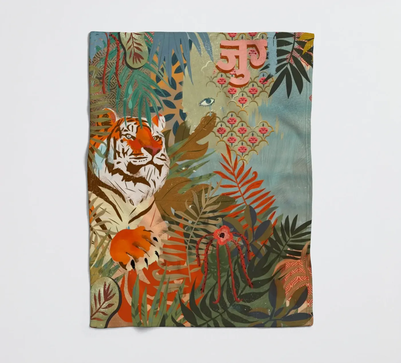 Tiger Fleecedecke von Kateřina Bažantová