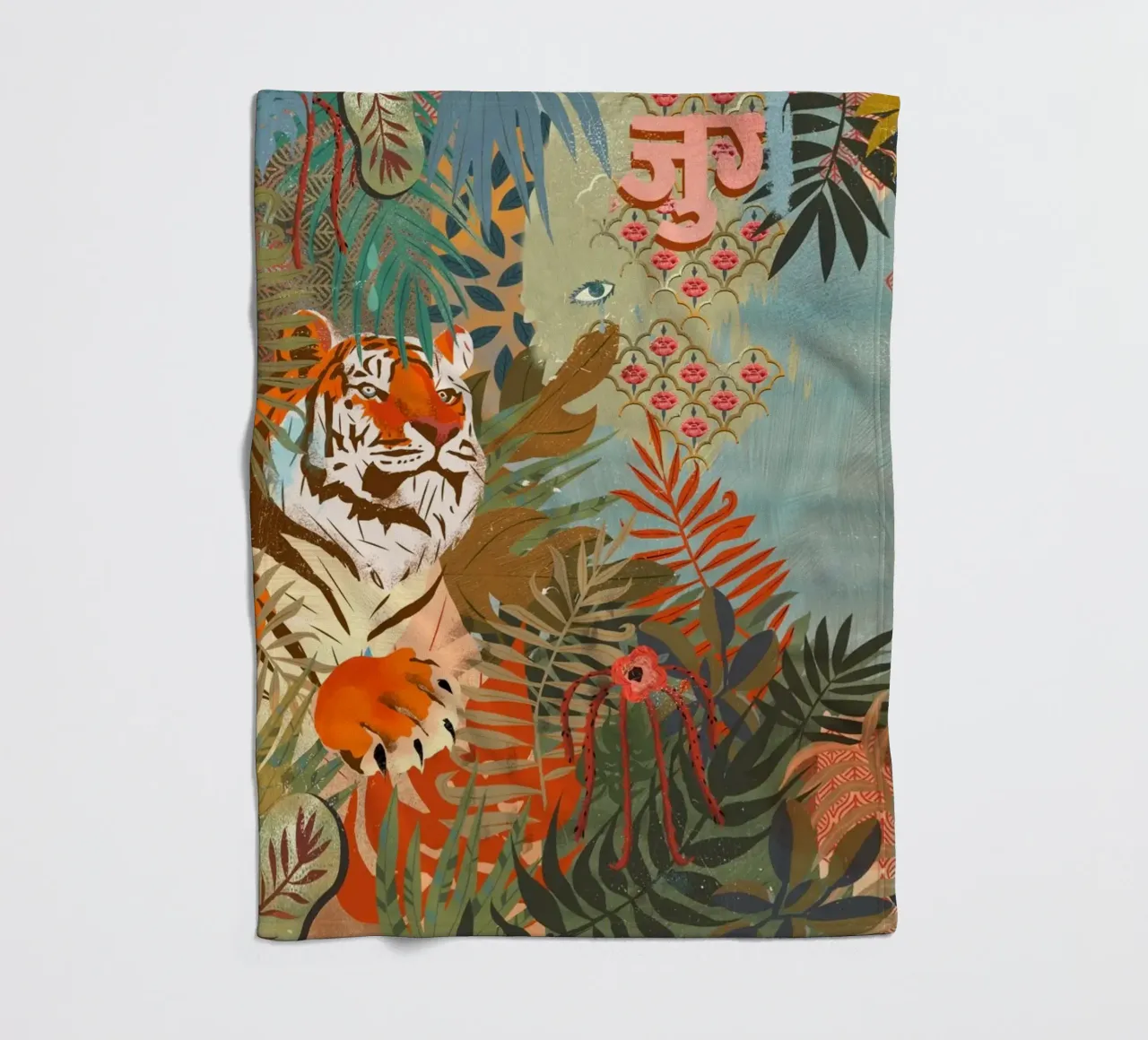 Tiger Fleecedecke von Kateřina Bažantová