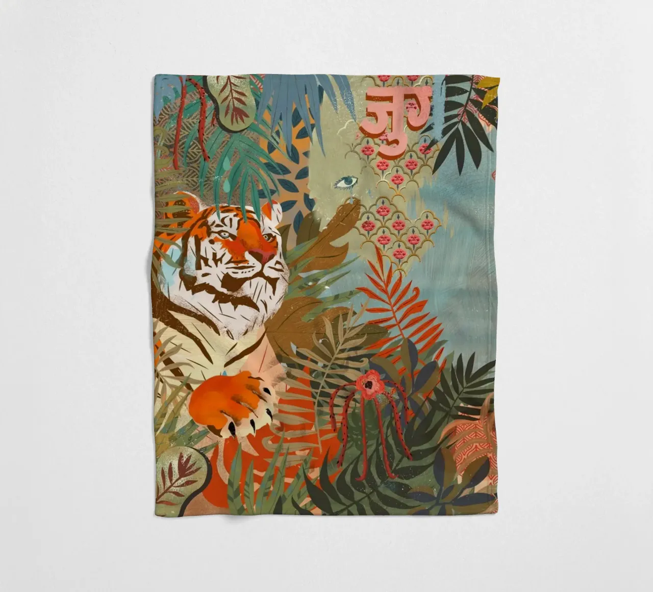 Tiger Fleecedecke von Kateřina Bažantová