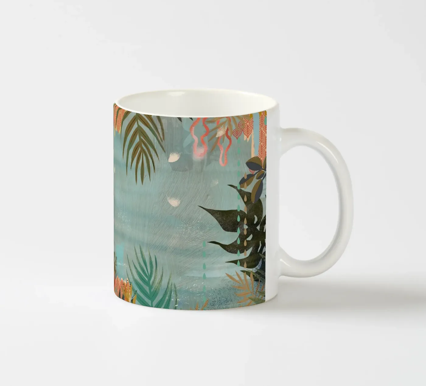 Tiger ceramic mug by Kateřina Bažantová