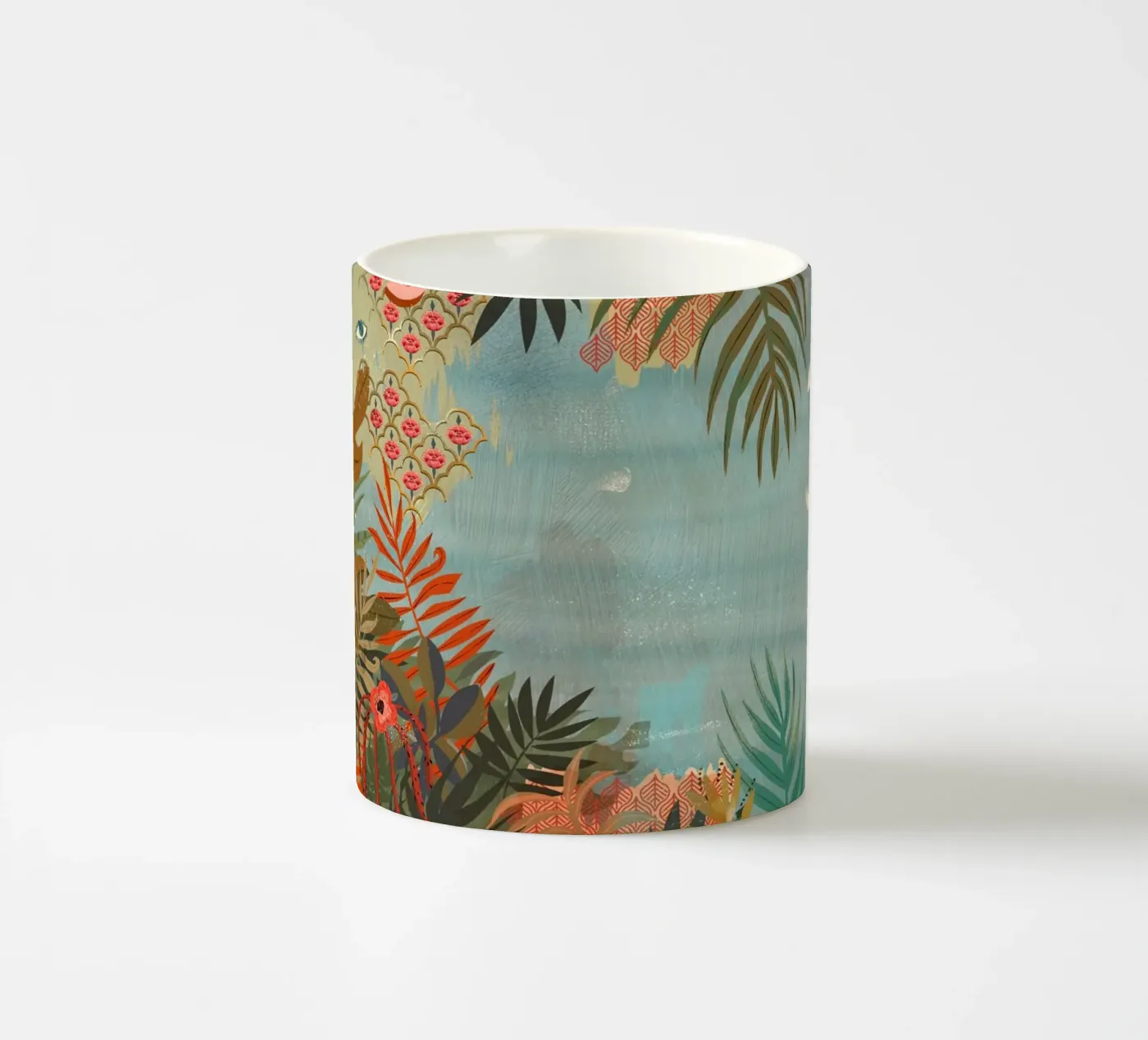 Tiger ceramic mug by Kateřina Bažantová