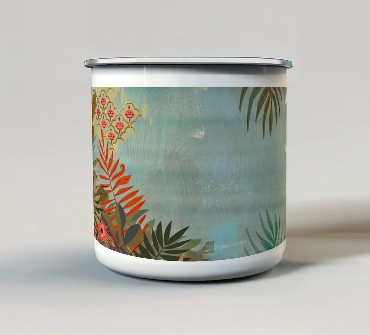 Tigre taza de esmalte de Kateřina Bažantová