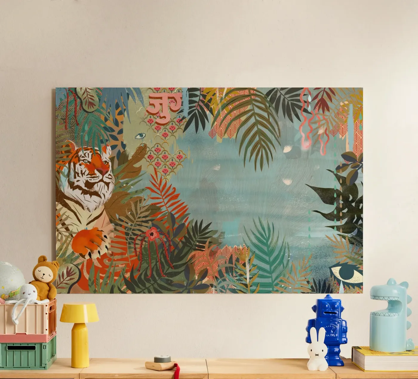 Tijger acryl van Kateřina Bažantová