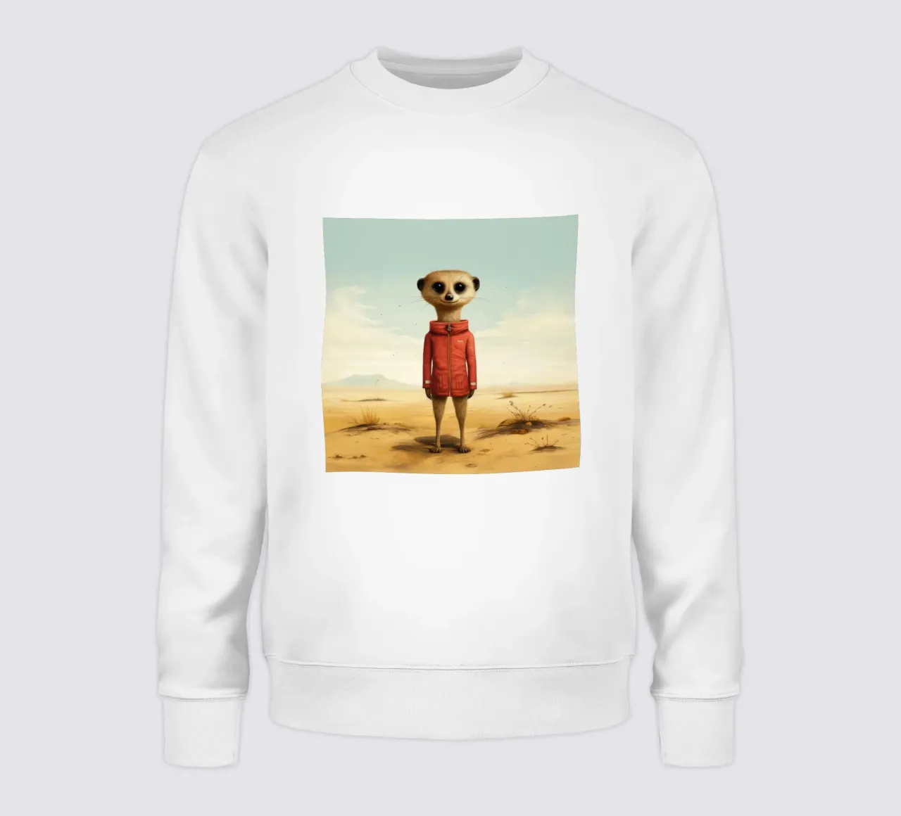 Meerkat minimo 4 felpa da Minimal Animal Art