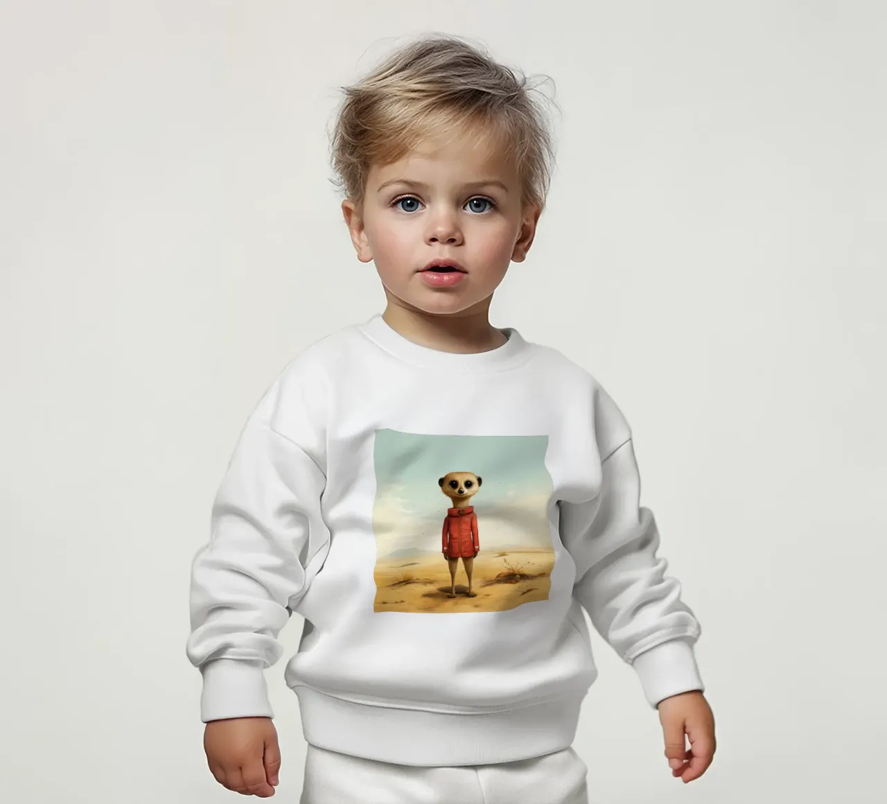 Meerkat minimo 4 felpa neonato da Minimal Animal Art