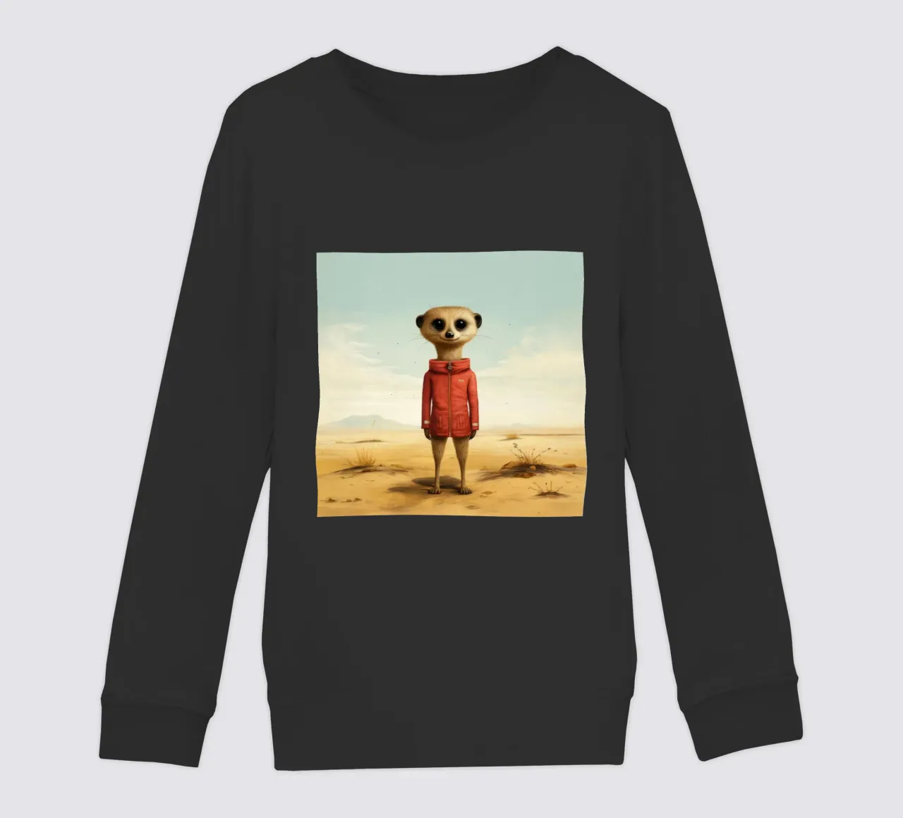 Meerkat minimo 4 felpa bambino da Minimal Animal Art