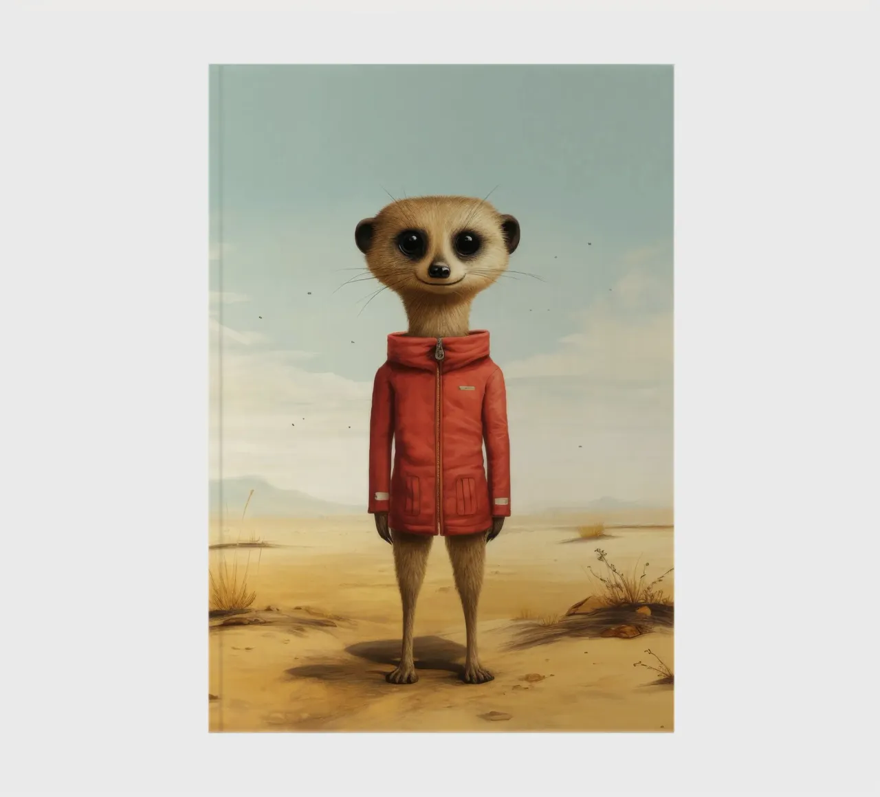 Minimal Meerkat 4 notebook by Minimal Animal Art