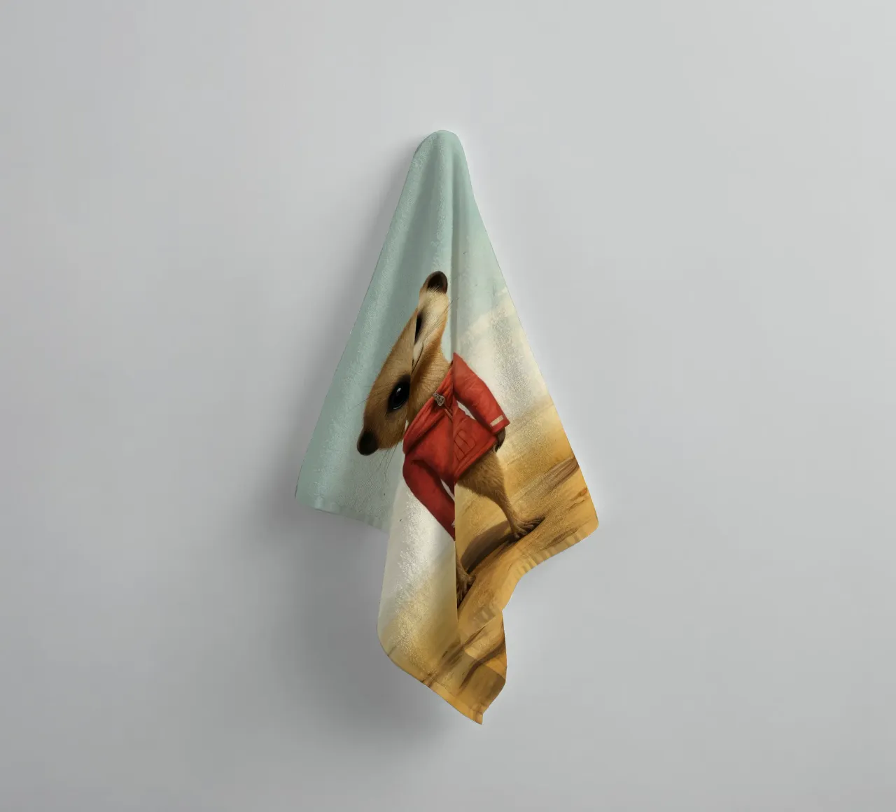 Meerkat minimo 4 asciugamano da bagno da Minimal Animal Art