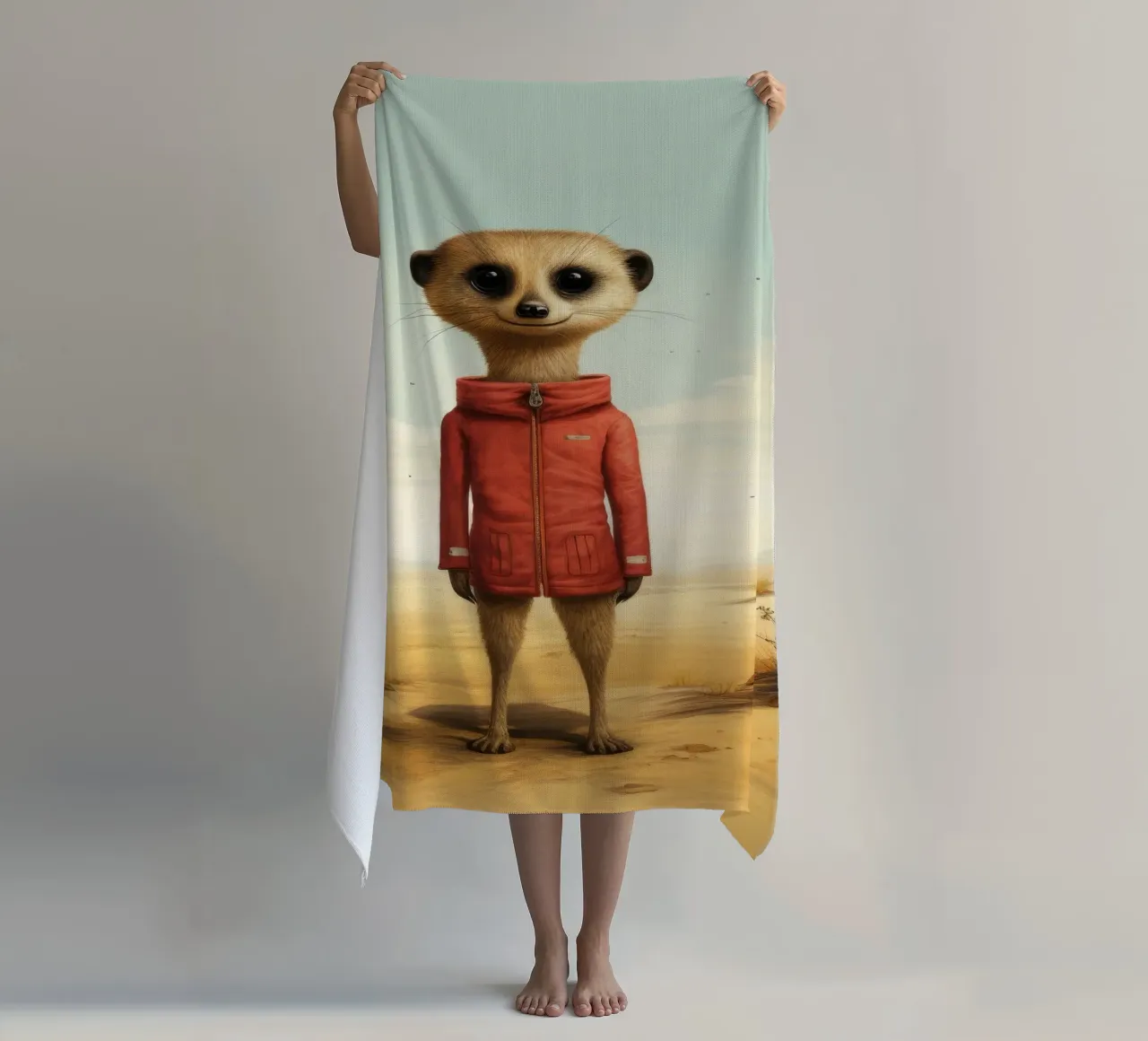 Meerkat minimo 4 telo mare da Minimal Animal Art